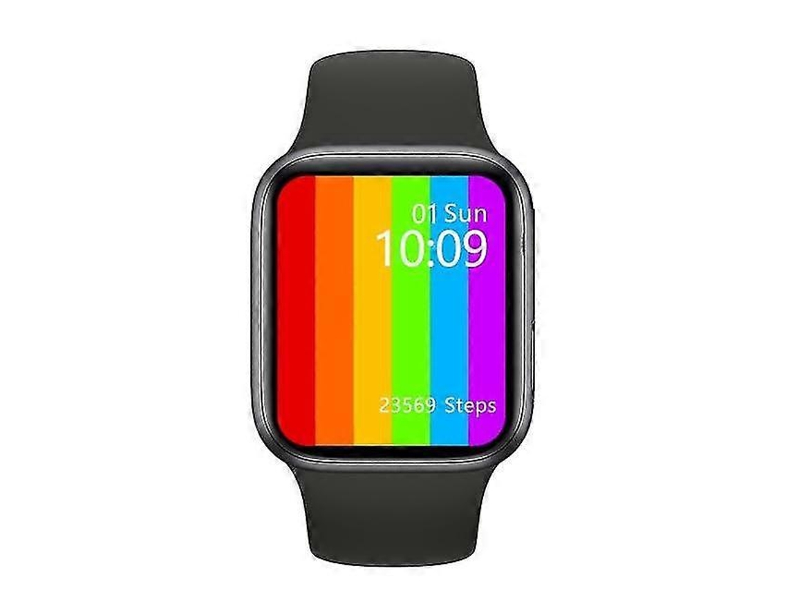 Smartwatch feminino série 6 com tela cheia de 1,75/1,58 polegadas e Bluetooth VONKELIOS (preto)