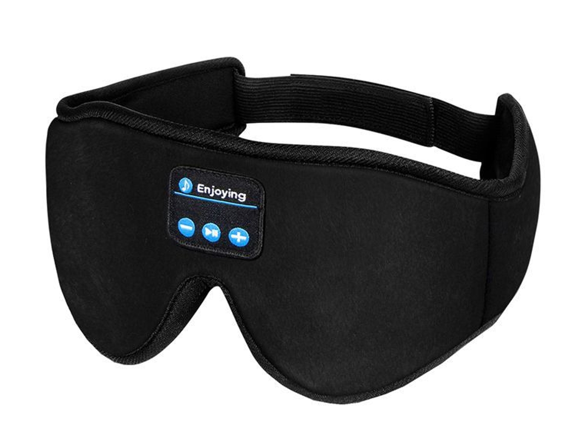 Fones De Ouvido Com Máscara Para Os Olhos 3d Para Dormir Faixa De Cabeça Macia Elástica Sem Fio Músi*