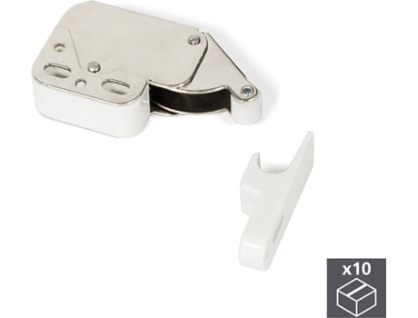 Fecho Vaivém para Móveis  , Aço e Plástico, Branco, 10  Ud.