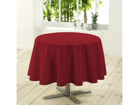 Toalha de Mesa Redonda Lisa com Diâmetro de 180 Cm Essentiel Vermelho DOUCEUR D'INTERIEUR
