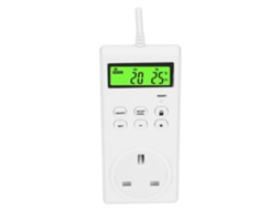 Laxiscreed Tomada De Termóstato Sem Fios Com Ecrã Digital E Funções De Regulação Automática Da Temperatura