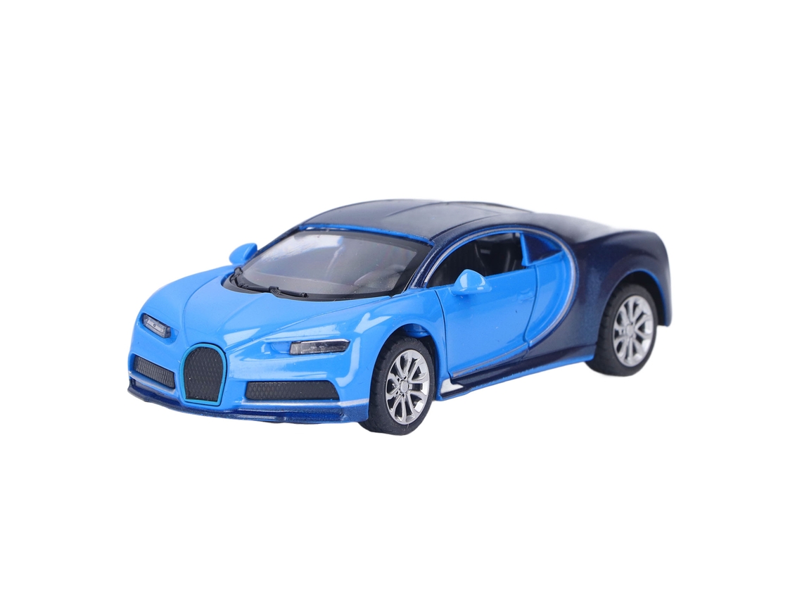 Primerox modelo de Carro de Liga Metálica 1:36 Esportivo com Retração para Crianças 3 Anos + (azul)