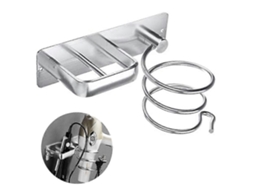 Suporte para Secador de Cabelo, Conjunto Prateleiras Suspensas Cabelo Parede GOKOCO