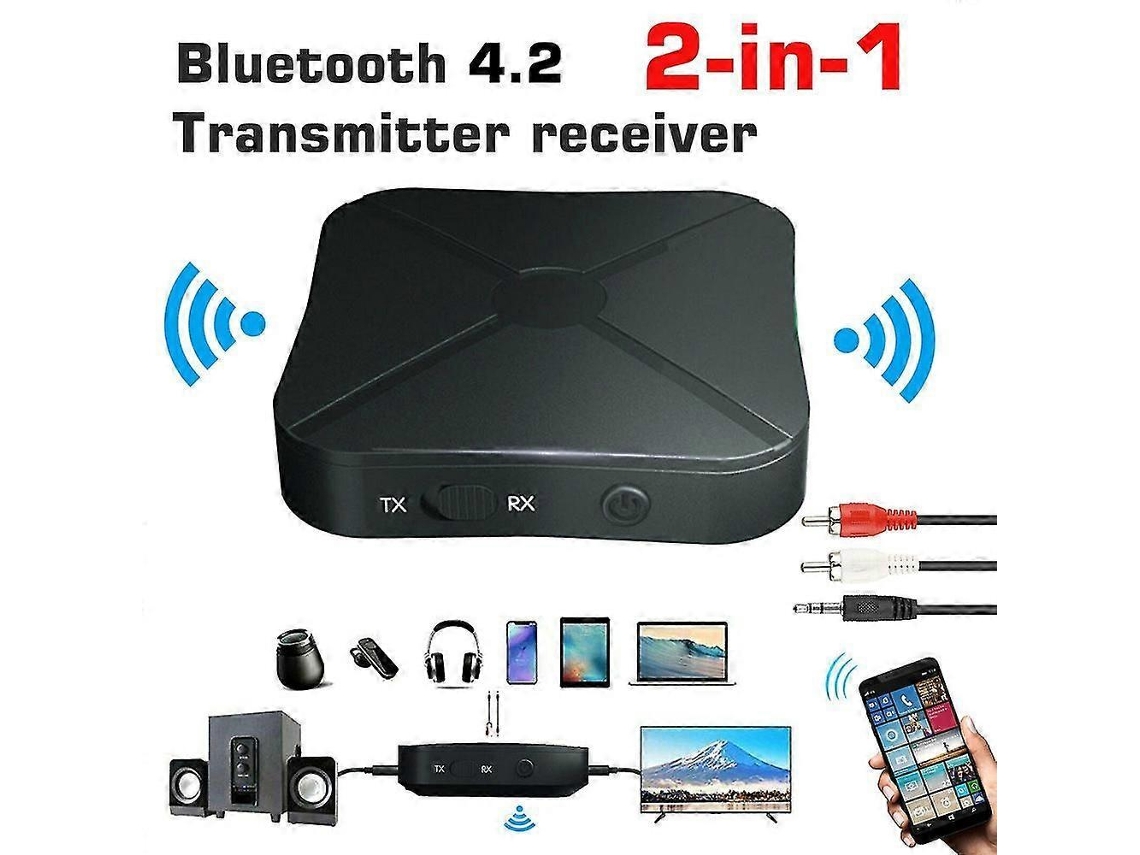 Adaptador Transmissor E Receptor Bluetooth 2 Em 1, Conversor De Áudio Sem Fio VONKELIOS