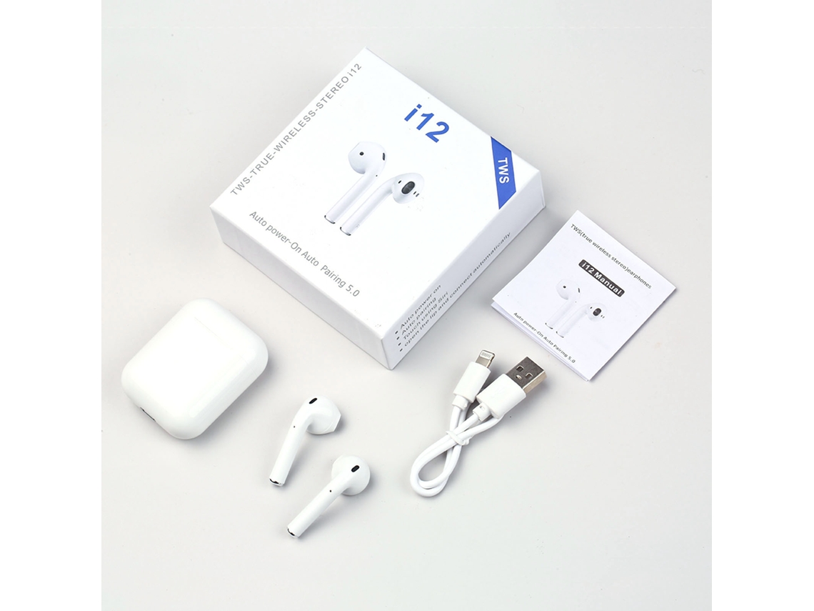 Fones de ouvido Bluetooth 5.3 com estojo de 300 mAh, controlo táctil e redução de ruído para Android S/MARCA