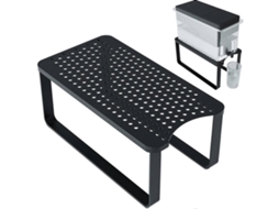 Suporte Para Dispensador De Água Para Geladeira Ou Bancada, Suporte Metálico Para Dispensador De Bebidas Com Base Estável, Preto