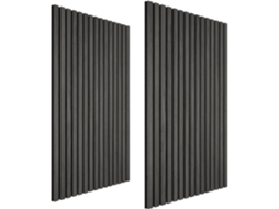 Tectake 2 Unidades, Painéis De Parede, Mdf E Madeira Autêntica, Fonoabsorventes, 110x50x1,8 Cm, Fácil Instalação, Carvalho Preto