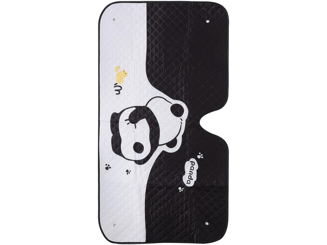 Protetor Solar Interno Para Para-brisa Em Folha De Alumínio Com Estampa De Panda