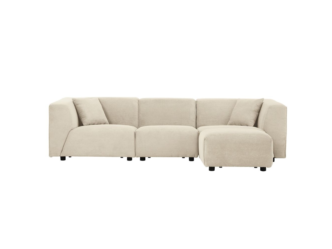 Sofá Chaise Longue CONCEPT U Monroe (Bege - Madeira - 267x87x70 cm)