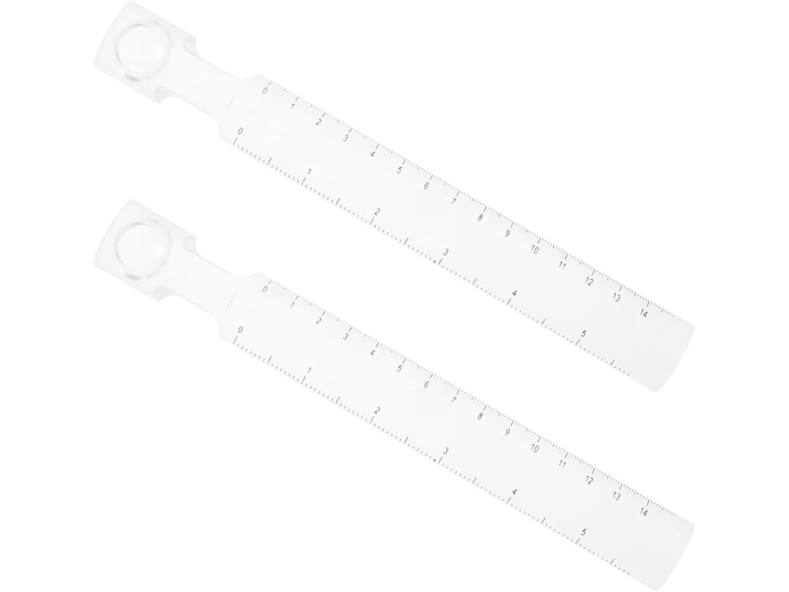 Kit De Desenho Abaodam Com 2 Réguas Retas Transparentes Feitas Abs E