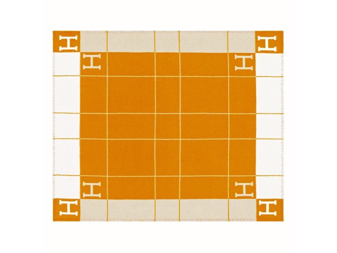 Cobertormanta Listrada Em Tons De Laranja E Vermelho (comprimida) (800g Imitação De Cashmere) - 130x180cm