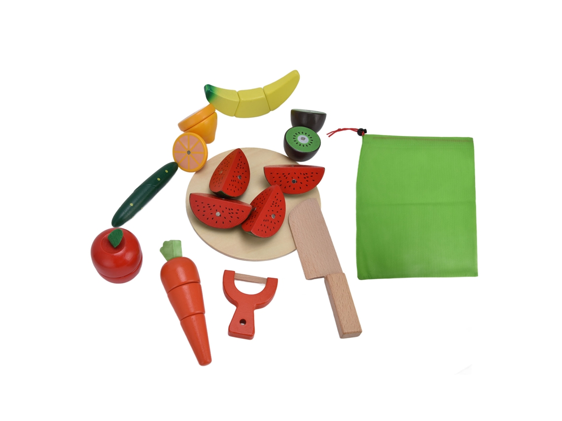 Mali brinquedo de Corte de Frutas e Legumes para Crianças 3+ Jogo de Cozinha Simulado Madeira