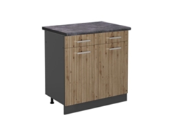Armário de cozinha Vicco R-Line, carvalho artesanal, 80 cm, PA antracite