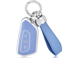 Capa Protetora Para Controle Remoto Com Chaveiro, Compatível Com Vw Id3 Id4 Mk8 Golf 8gti Skoda Octavia Keyless Entry