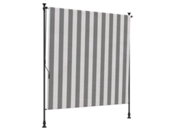 Vidaxl Cortina Rolô Exterior Antracite E Branco 150 X 270 Cm