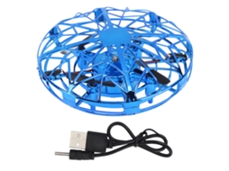 Mali drone Mini Ufo para Crianças Bola Voadora com Sensor de Movimento e Luz Led Azul Dourado