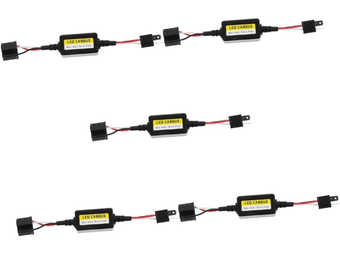 Kit Com 5 Peças De Decodificador Luz Carro,farol Led,eliminador Oscilação,acessório Para...