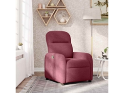 Vidaxl Poltrona Reclinável Tecido Vermelho Tinto