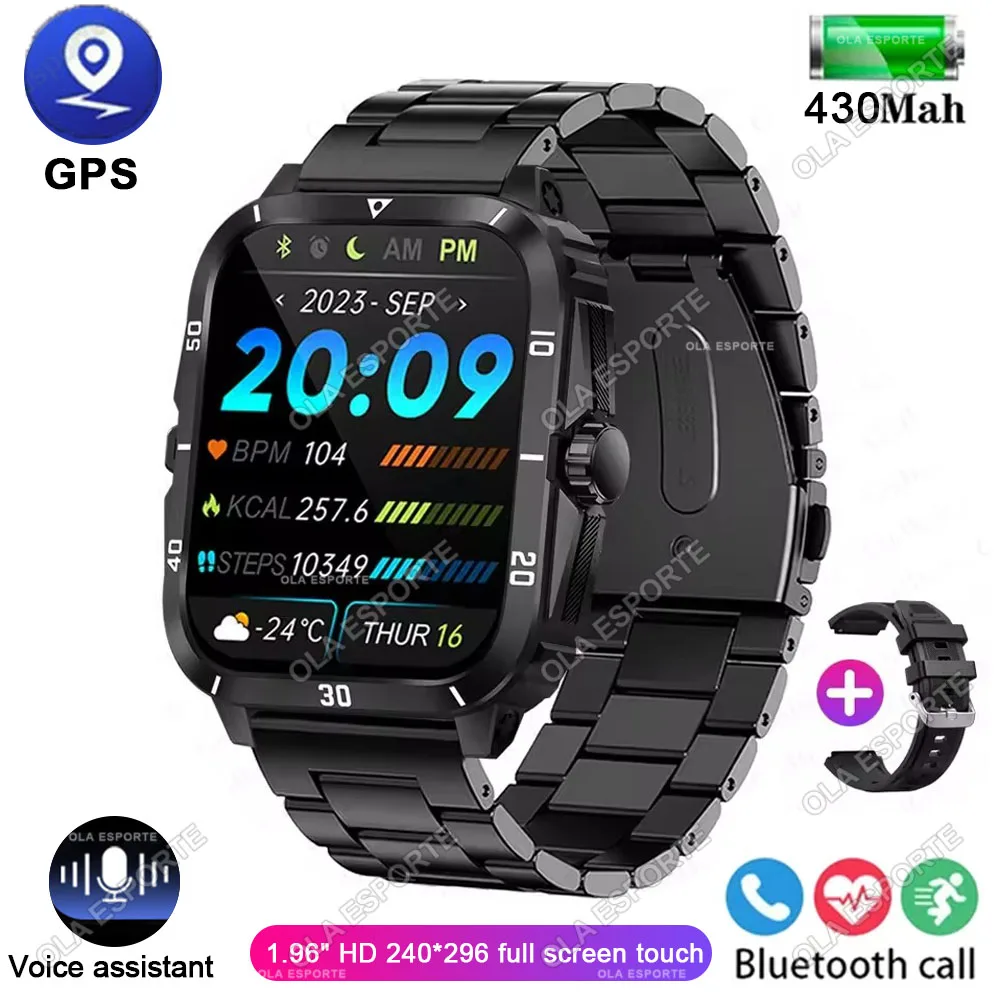 Smartwatch à prova d'água, GPS, atividades físicas, bateria de 400mah