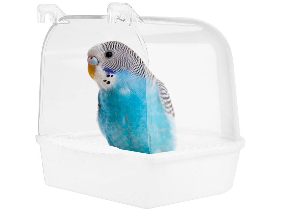2026 baño para Aves Linjou, Bañera Colgante para Jaulas Con Ganchos, para Aves Pequeñas, Canarios (branco)