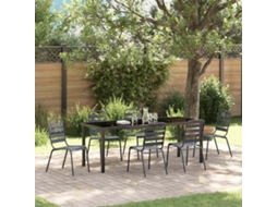Vidaxl Conjunto De Jantar Para Jardim 7 Unid. Antracite