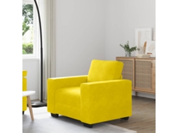 Vidaxl Poltrona 100x77x82 Cm Veludo Amarelo