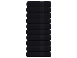 Toalhas de Banho Frogn, 10 Unidades, Pretas, 70x140 Cm, 360 G/m BRILVIBERA