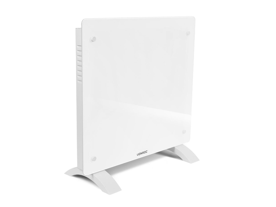 Vonroc Aquecedor Elétrico Convector Luxuoso - Vidro - 1000w - Branco | Wifi
