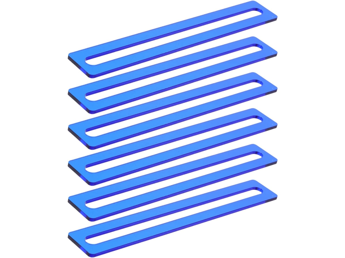 Lurrose 6-tiras De Leitura Guiada Em Acrílico Azul Para Estudantes, Leves E Duráveis, Ideais Para Uso Doméstico E