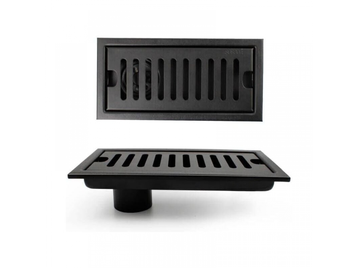 Ralo de Chão AQUAFORGE, inox, 15x15 cm, com grande capacidade