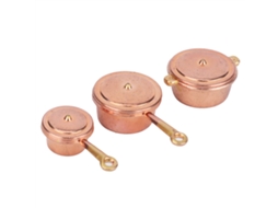 Mali conjunto de Panelas Miniatura para Casinha de Bonecas Simulação Cozinha Acessório Dourado