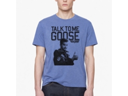 Rockinstone Top Gun Movie Talk To Me Heather Light Blue Adult T-shirt Size:xxxl