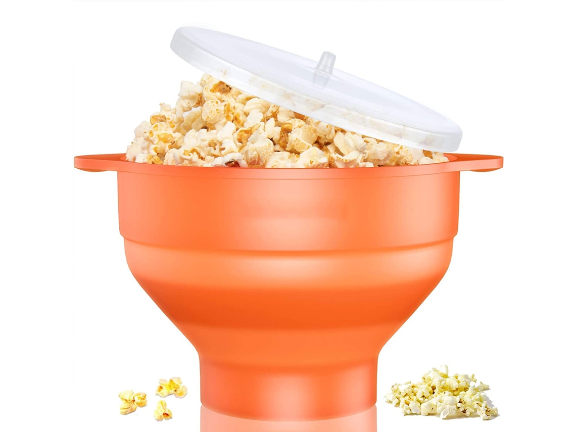 Popcorn Popper Microondas Silicone Pipoca Maker e Máquina de Lavar Louça Tigela de Pipoca e Alça para a Casa