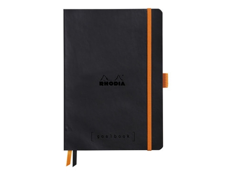 Caderno e Bloco Goalbook A5 240 Folhas Preto Rhodia