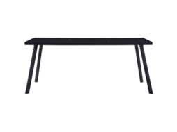 Mesa de Jantar 160x80x75 Cm Vidro Temperado Preto MAISON EXCLUSIVE