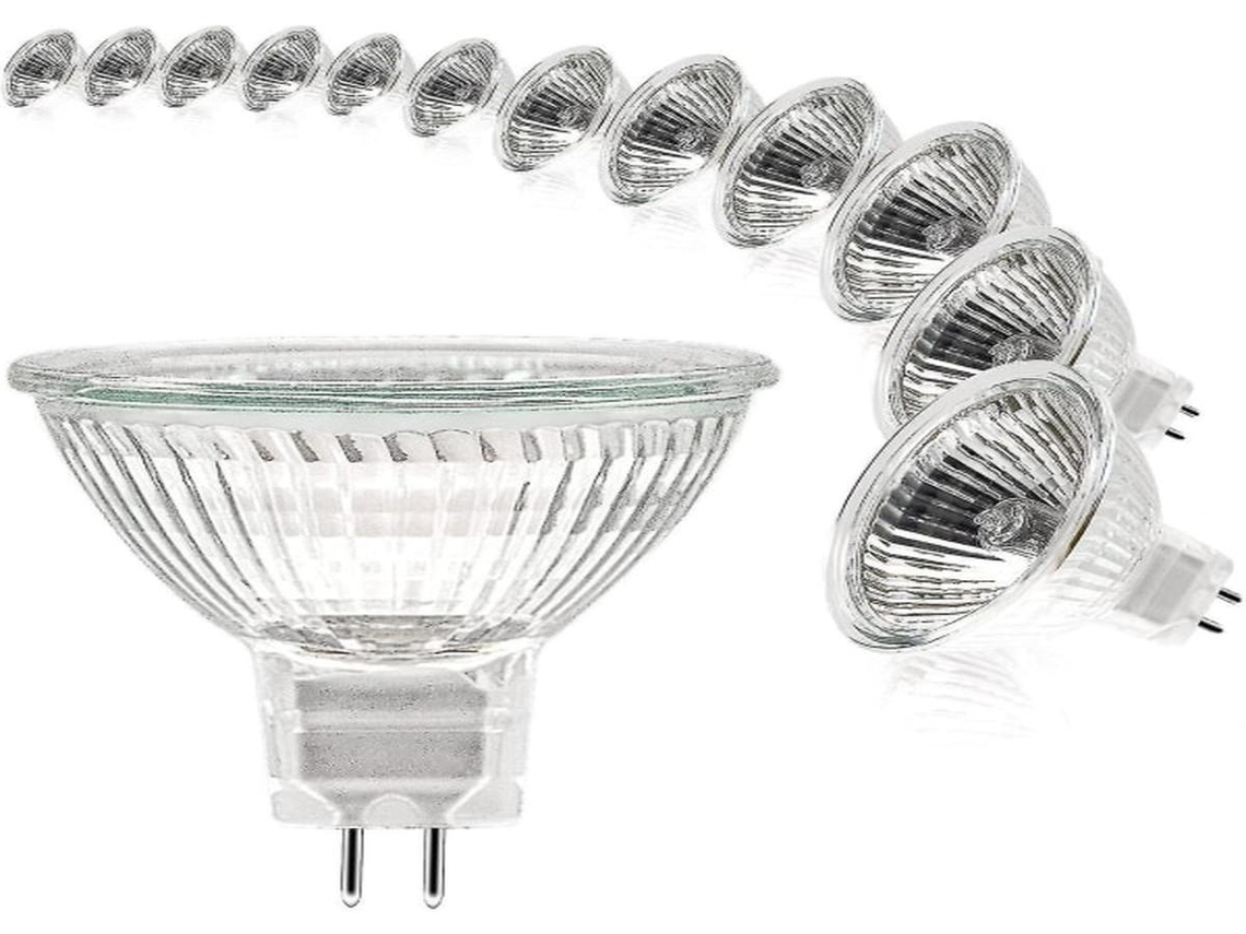 Lurelia Pack De 12 Lâmpadas Halógenas Mr16 Gu5.3 20w 12v 2700k 35graus, Branco Quente, Regulável, Sem Cintilação, Uso Interior