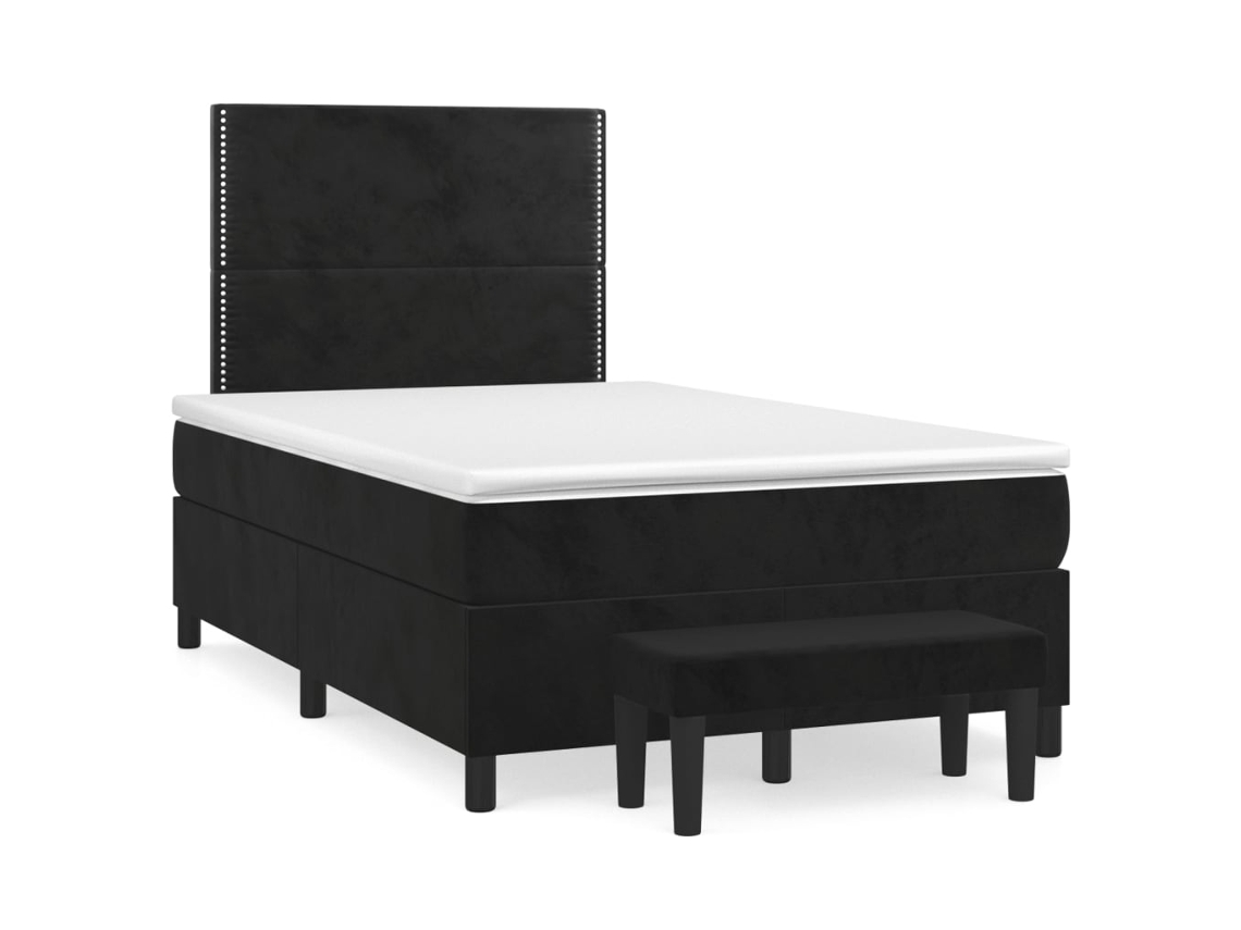 Box Spring Bed, Box Spring Beds Vidaxl Preto Veludo (120 X 200 Cm)