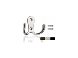 Conjunto De 10 Ganchos Duplos De Metal Para Casacos E Roupas Com Parafusos Para Organização, Ideal Para Casa, Prateleiras
