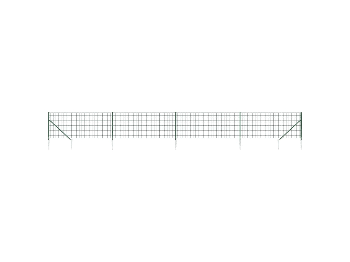 Wire Mesh Fence, Wire Mesh Fences Vidaxl Verde Aço (0.8 X 10 M)