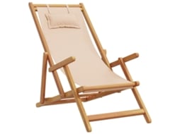 Folding Chair, Folding Chairs Vidaxl Bege Madeira (n/a)