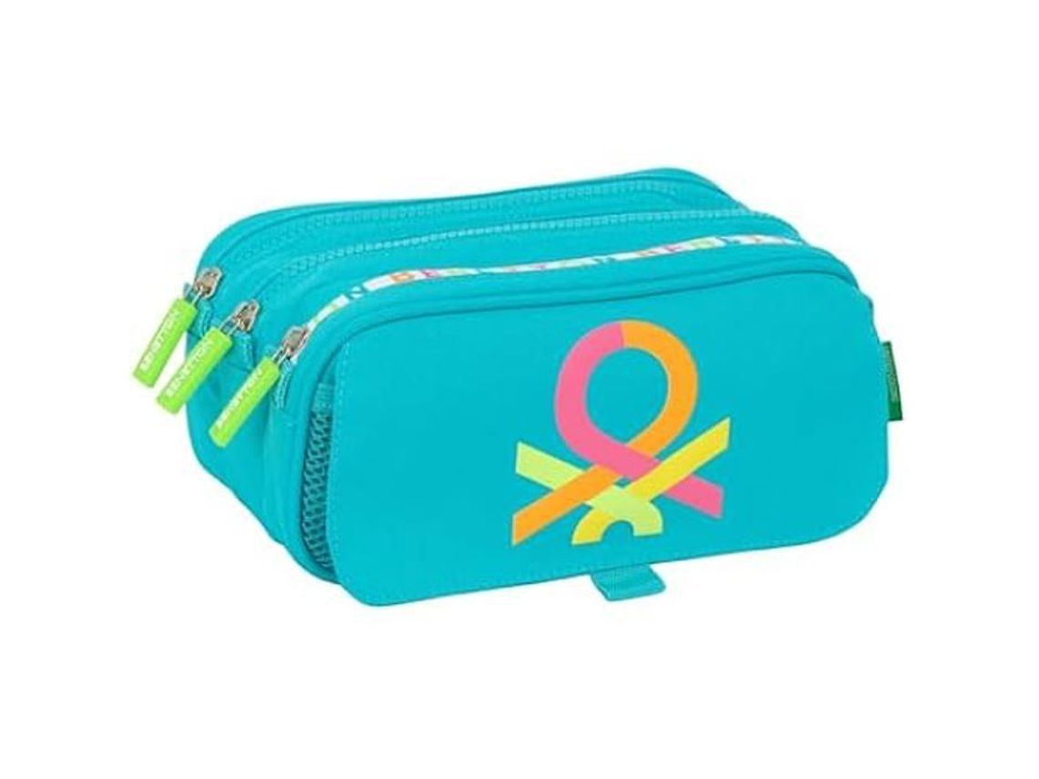Trousse Safta Benetton Grande Trousse Triple Confortável Para Crianças Escolares