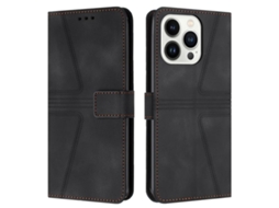 Capa De Couro Para Iphone 13 Pro - Triangular - Cor Sólida