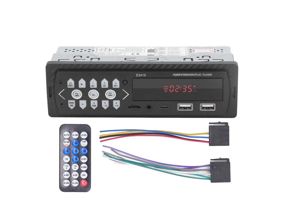 Rádio Carro Mp3 Bluetooth Usb Aux Cartão De Memória
