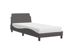 Bed, Beds Vidaxl Cinzeto Couro Artificial (90 X 200 Cm)