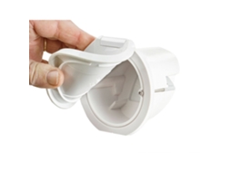 Cromada Chuveiro Box Redonda Flex Transparenteplastimo