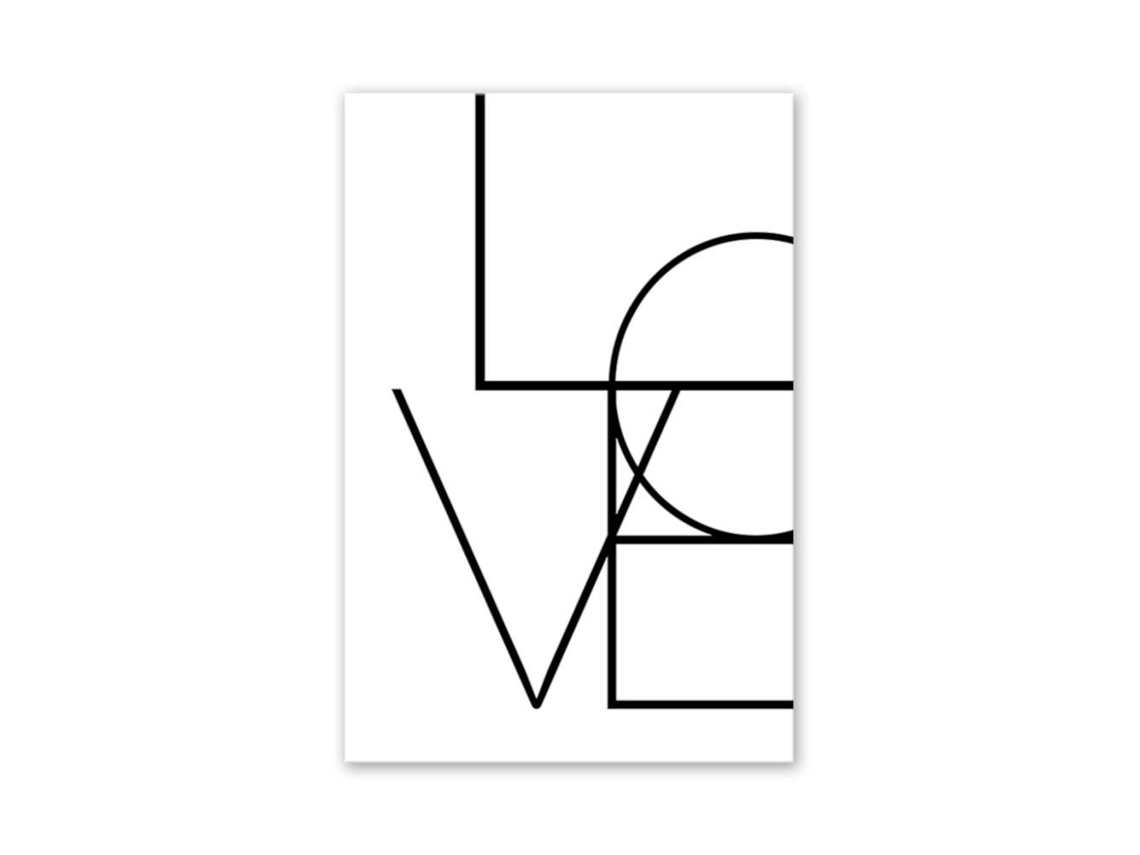 Pintura Decorativa Carta de Amor (com Design Criativo Em Inglês, Adequada Para Escritórios, Lares E Paços Comerciais)