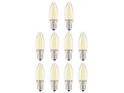 10 Peças E12 Filamento Longo Lâmpada Led Pequena Regulável 1,5 W Ac110 V Para Iluminação Residencial Brilvibera
