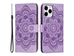 Capa Para Iphone 15 Pro Max Pele Sintética Magnética Roxo