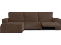 Capa de Chaise Longue Relax Esquerda EYSA Premium Jaz Tecido Multielástico (360 x 120 x 120 cm - Poliéster e Algodão - Marrón)