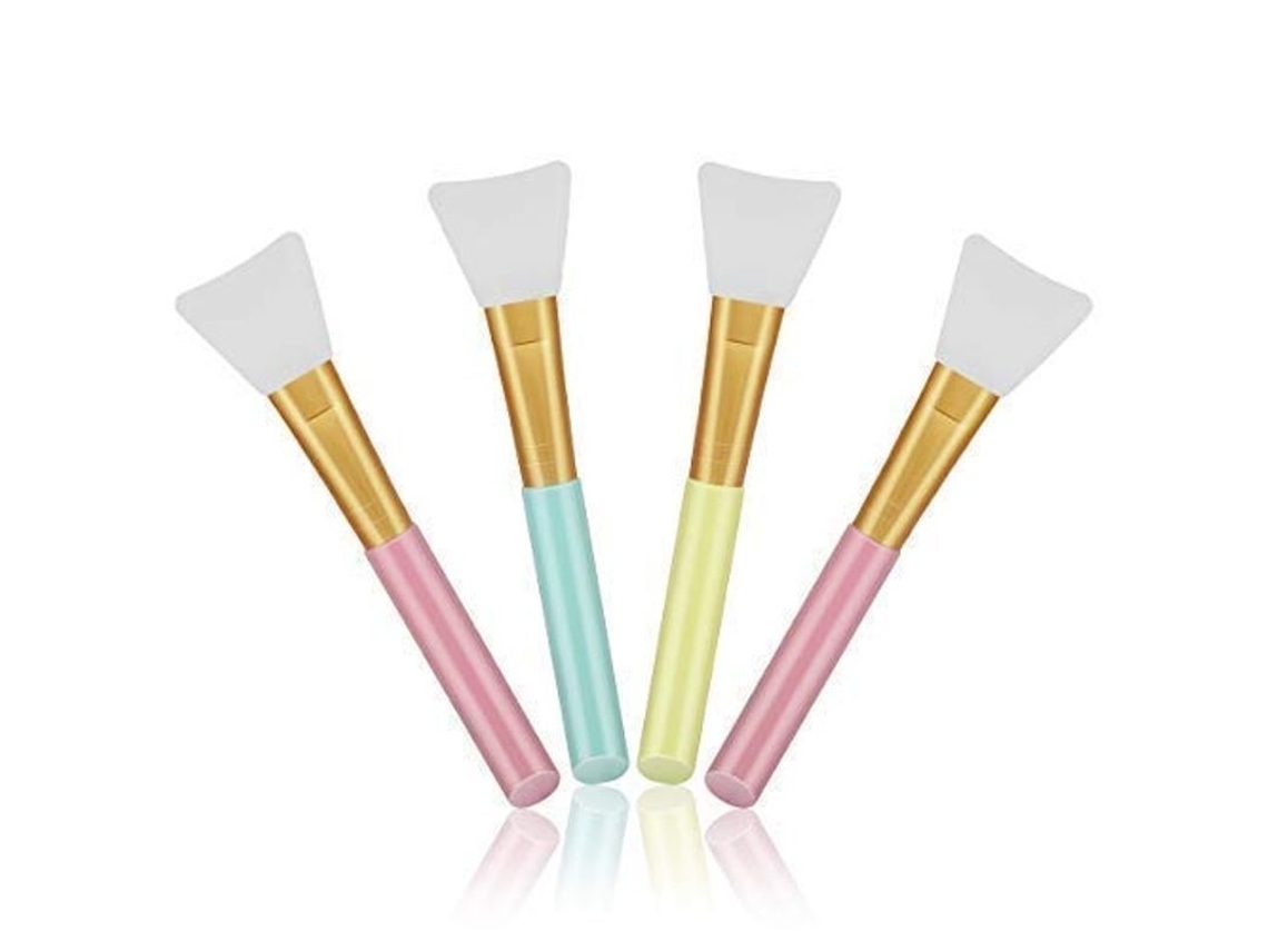 4 Brochas De Silicona Para Mascarillas Faciales, Aplicador Flexible Para Mascarillas De Barro Y Arcilla